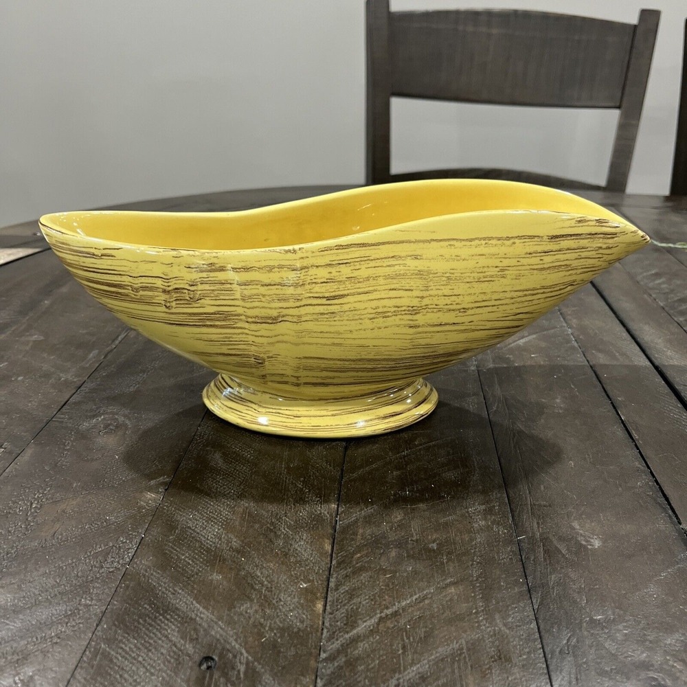 Vintage McCoy Harmony Mid Century Modern Planter Yellow Gold 12 1/4"